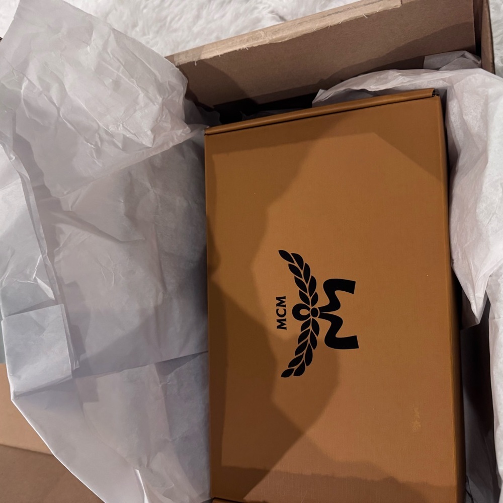 MCM Women's Tan Suede Sneakers - Picture 7 of 9